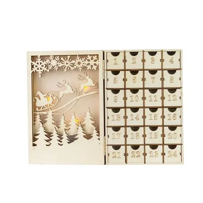 Дрвени недовршени божићни адвентски календар